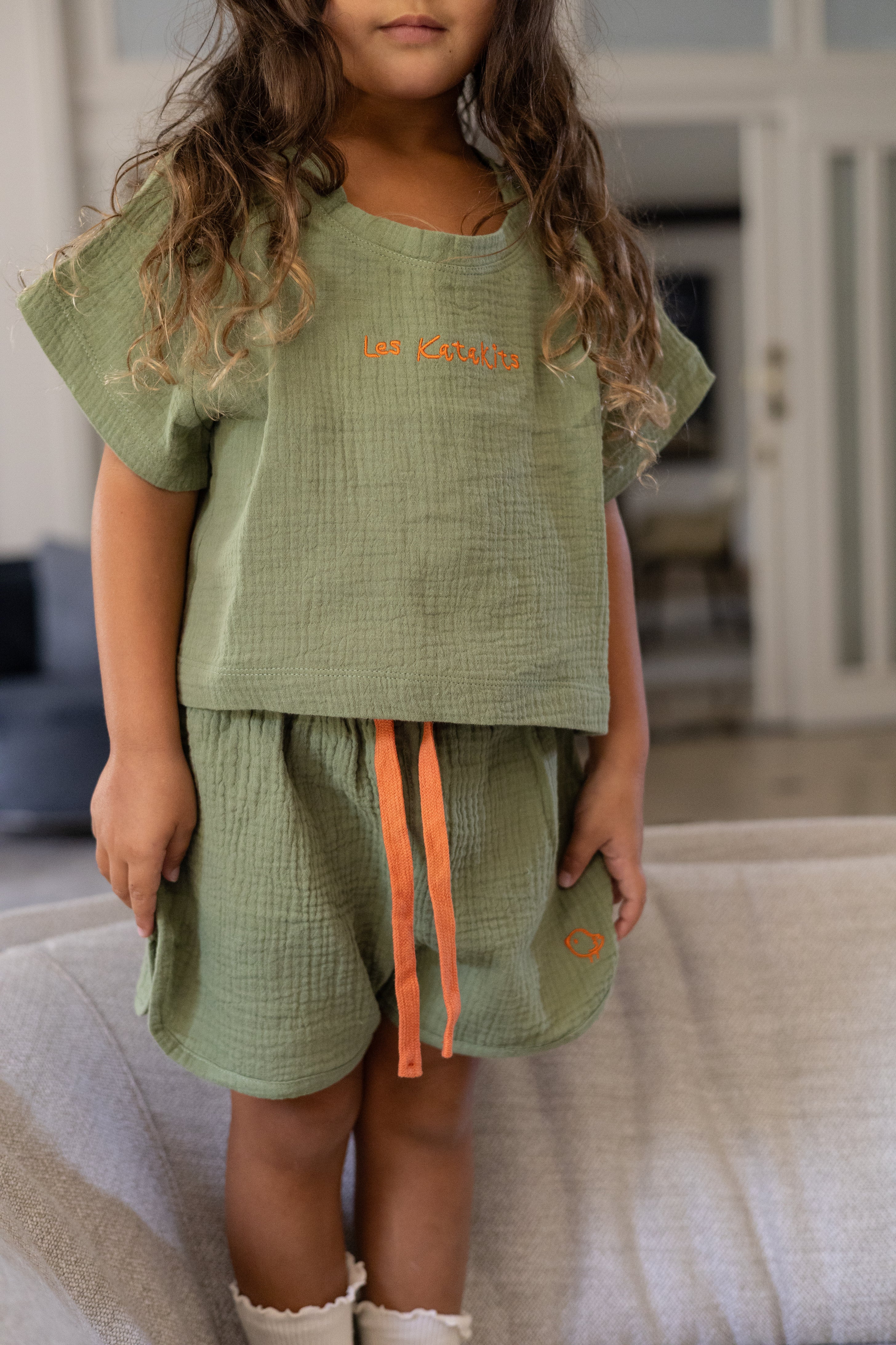 The Crinkle Set (Beige & Green)